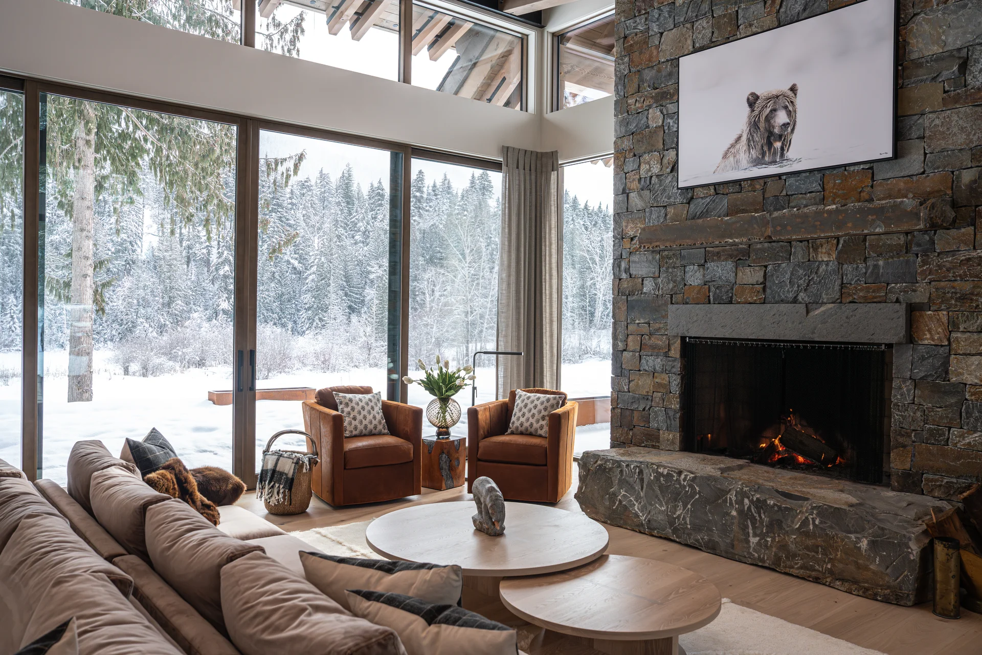Mountain Lake bedroom with natural light and mountain views