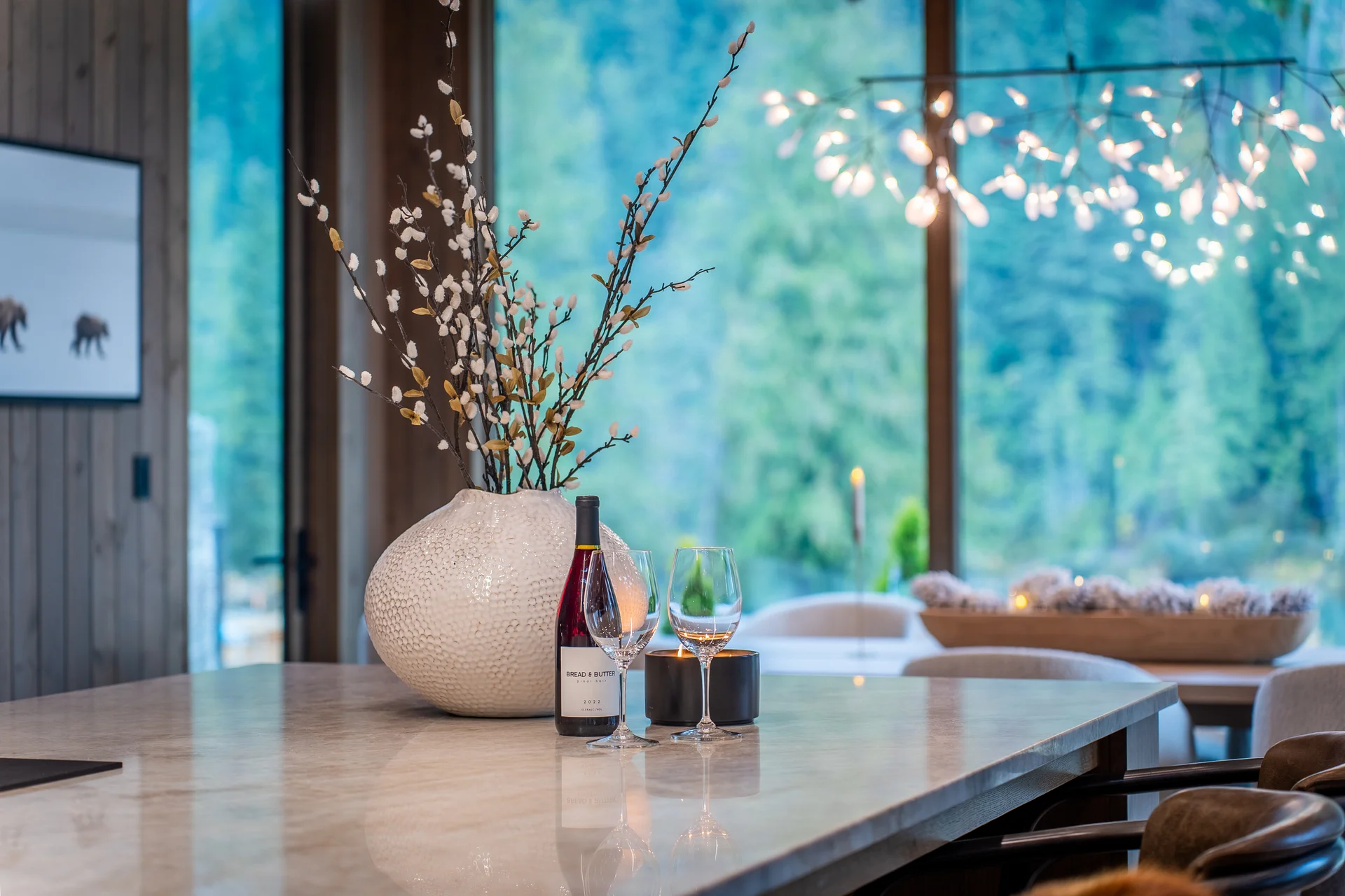 Mountain Lake - dining-kitchen, dining-area, wine-service-area