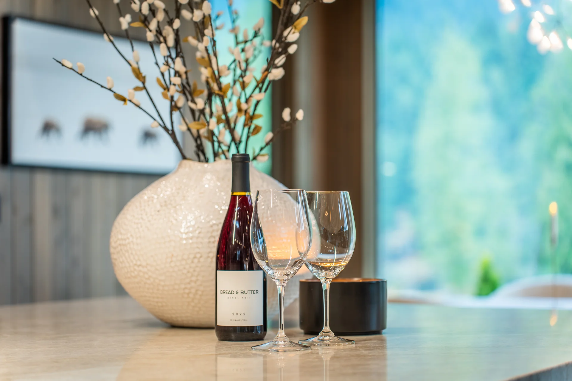 Mountain Lake - dining-kitchen, dining-area, wine-service-area