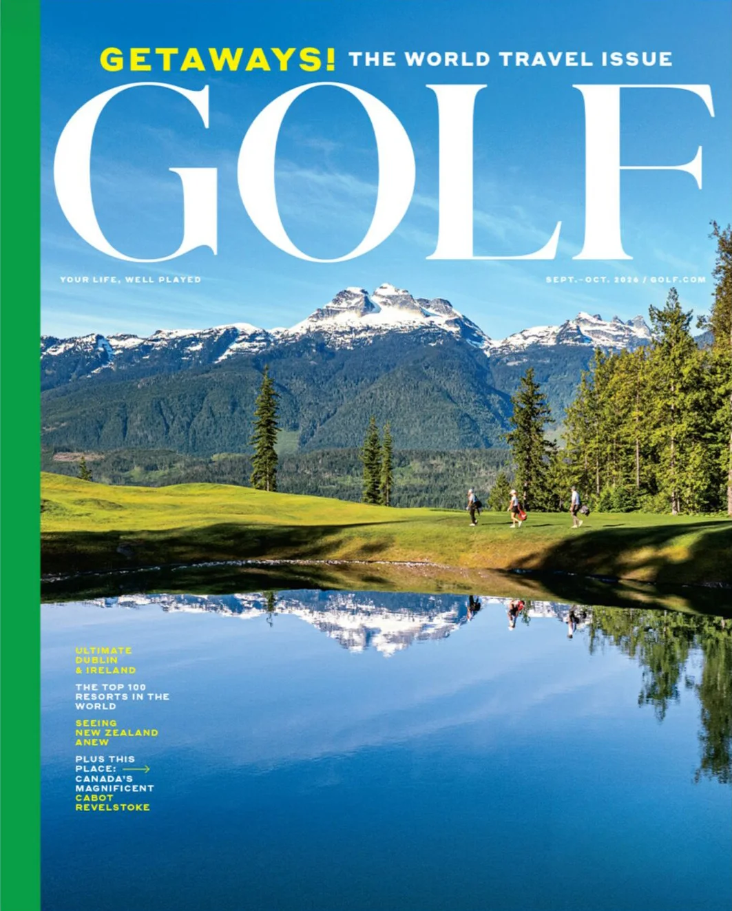 GOLF Magazine September-October 2026 cover featuring Cabot Revelstoke