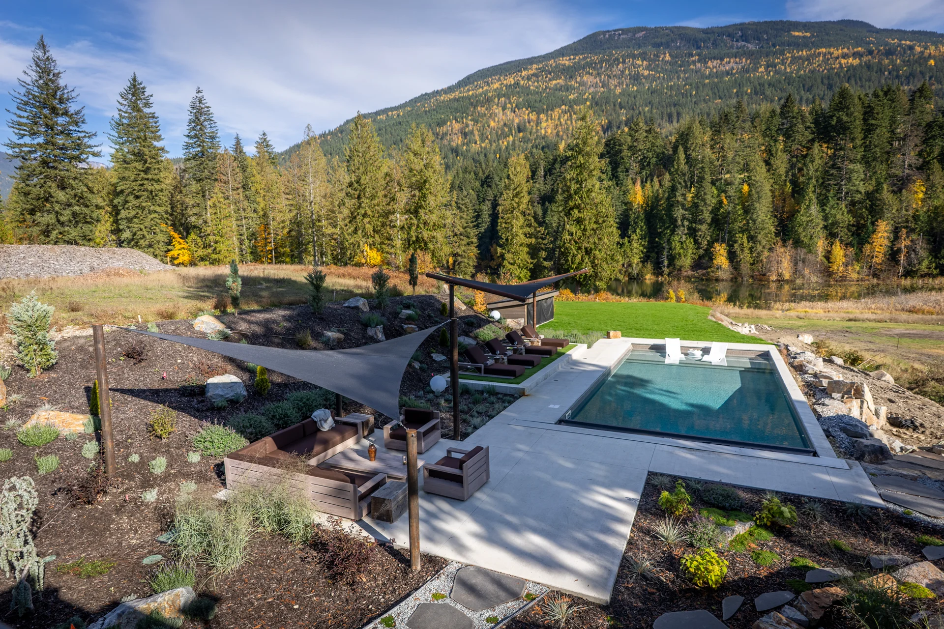 Mountain Lake - pool-landscape, mountain-view