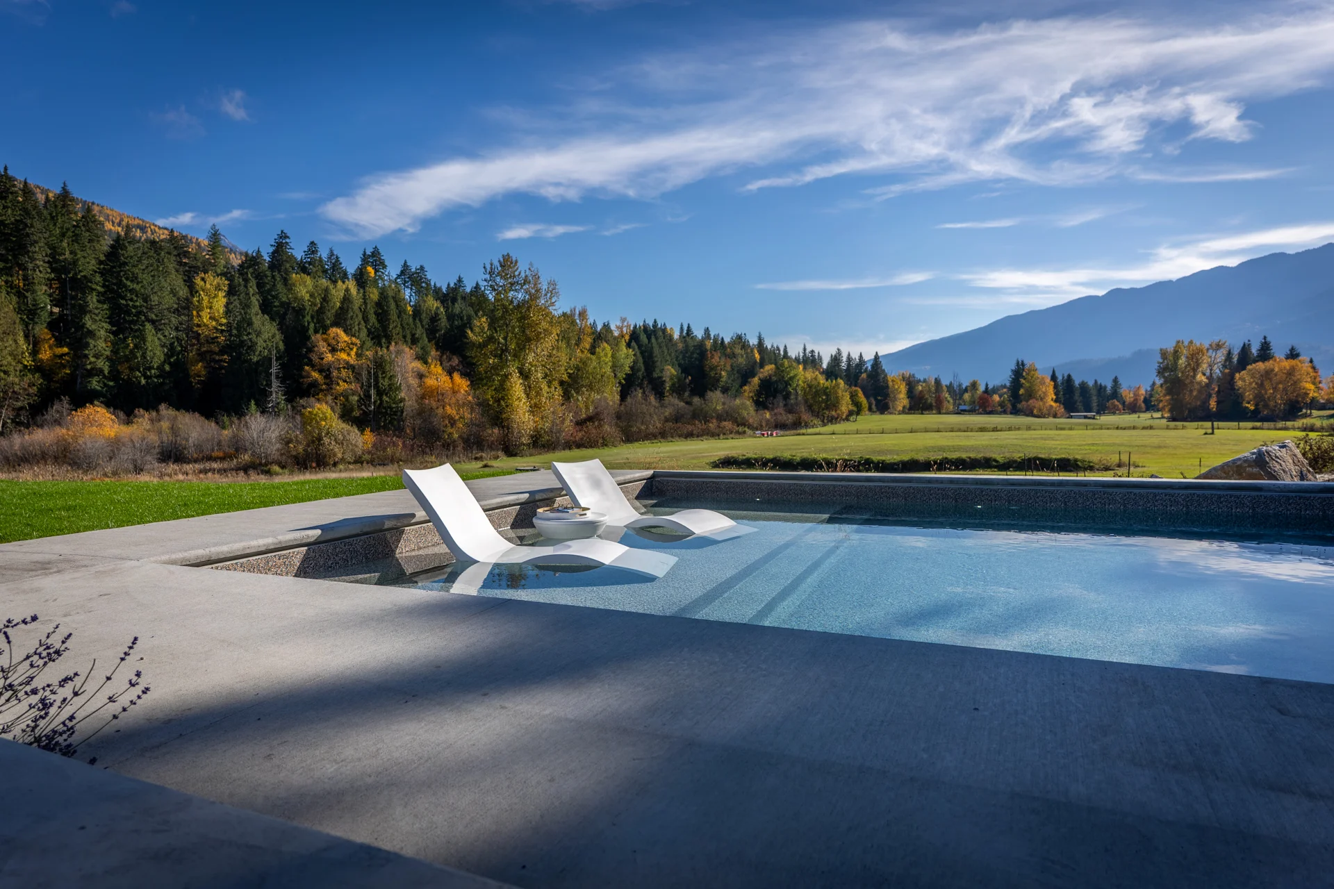 Mountain Lake - pool-landscape, tanning-ledge, mountain-view